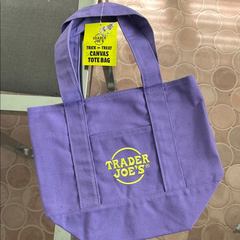 Trader Joe’s Halloween Purple Canvas Tote Bag